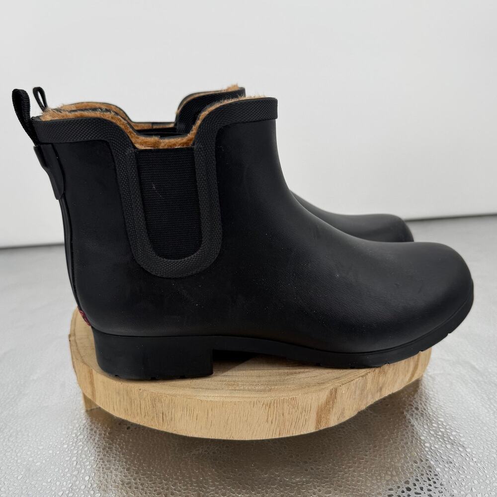 Chooka Eastlake Chelsea Sherpa Lined Rain Boots Women SZ 10 Gorpcore Minimalist